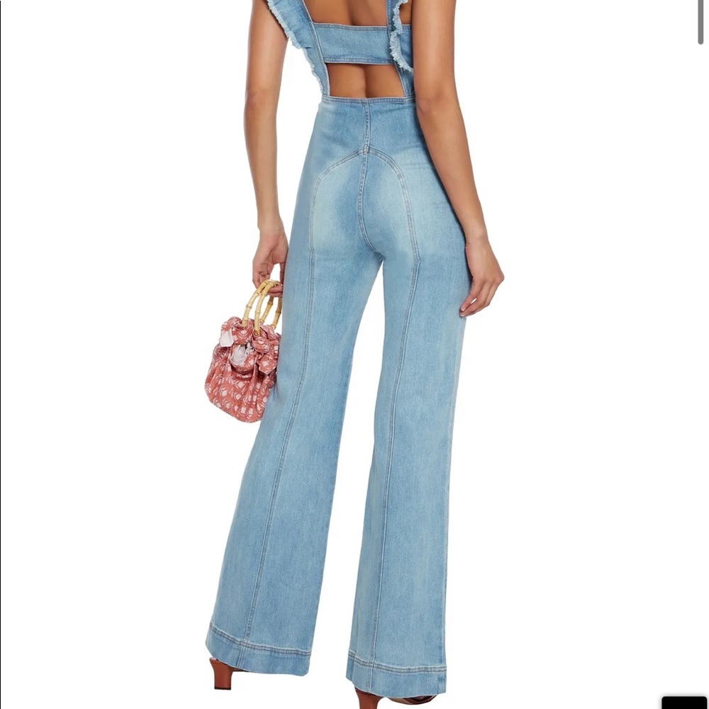 Alice + olivia denim jumpsuit